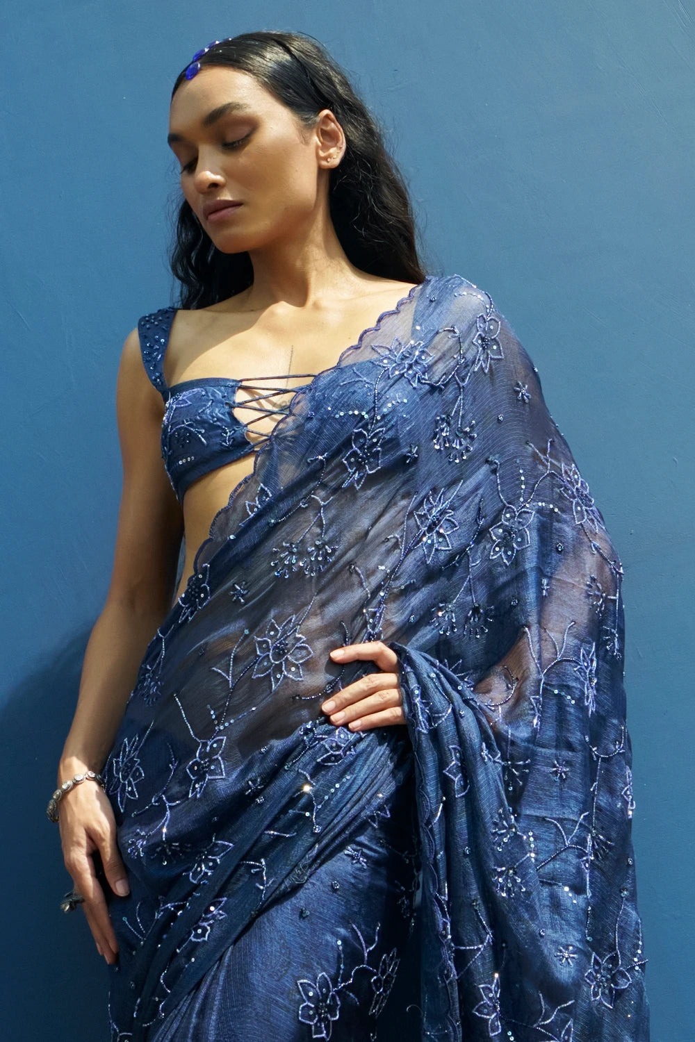 Sitara Blue Sari