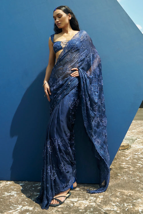 Sitara Blue Sari