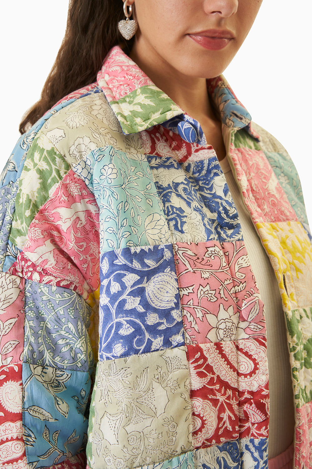 Multicolor Patchwork Quilted Jacket