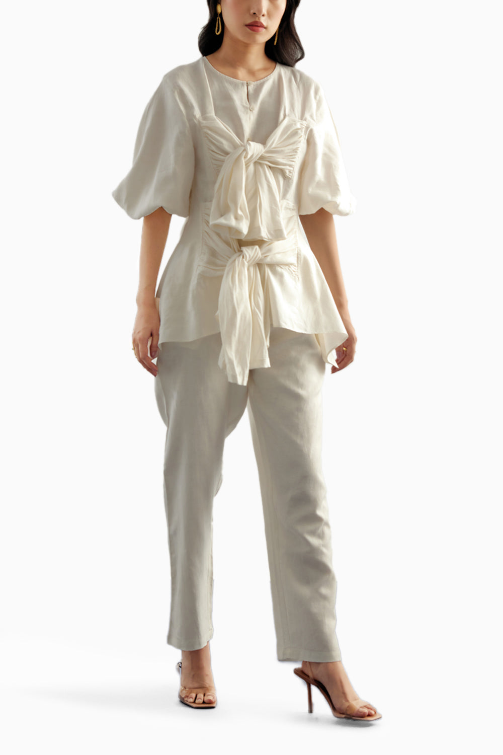 Echo Linen Tie Up Top and Pant Set