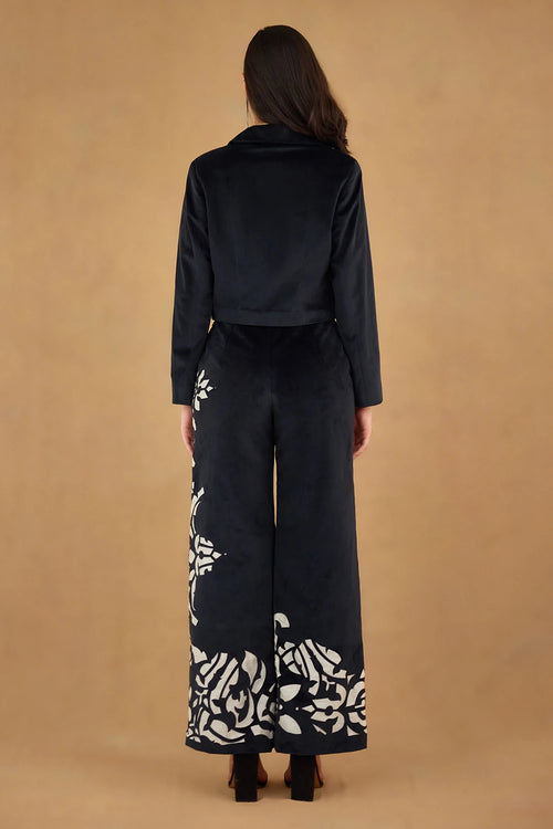 Black White Laser Cut Co-ord Set