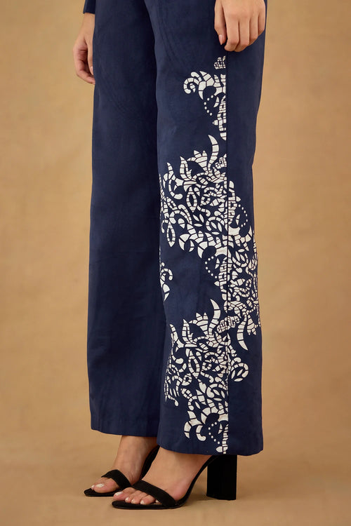 Blue Laser Cut Co-ord Set