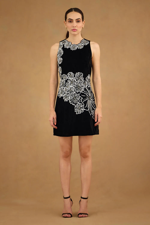 Black Embroiidery Dress