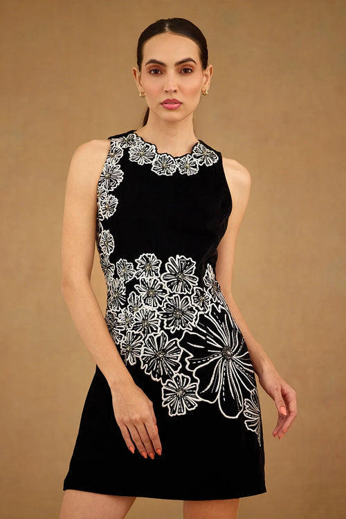 Black Embroiidery Dress
