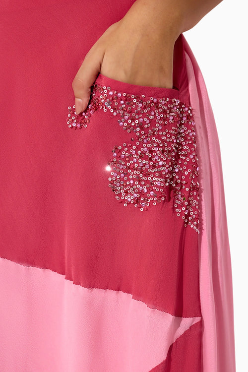 Pink Corset Top Set