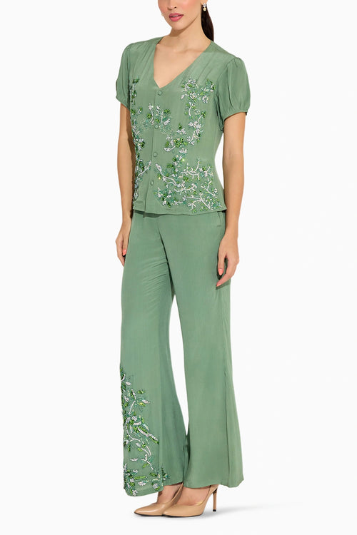 Green Viscose Co-ord Set