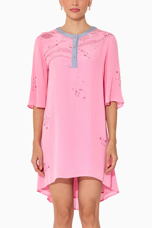 Pink Kaftan Style Dress