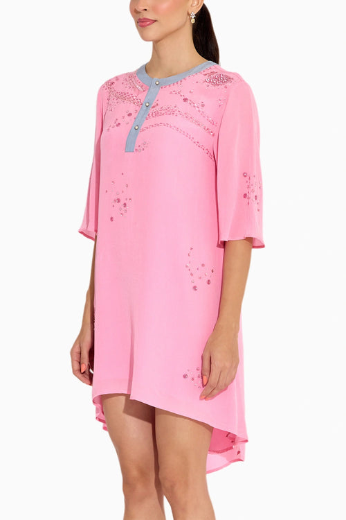 Pink Kaftan Style Dress