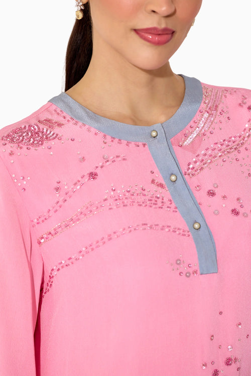 Pink Kaftan Style Dress