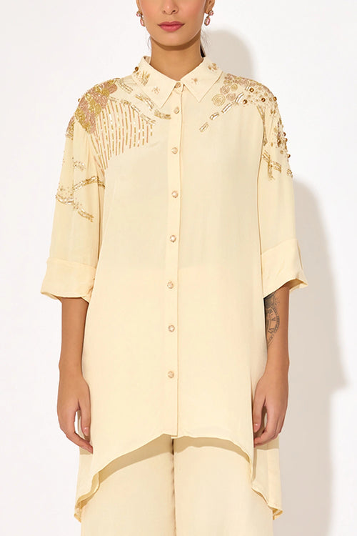 Ivory Viscose Co-ord Set