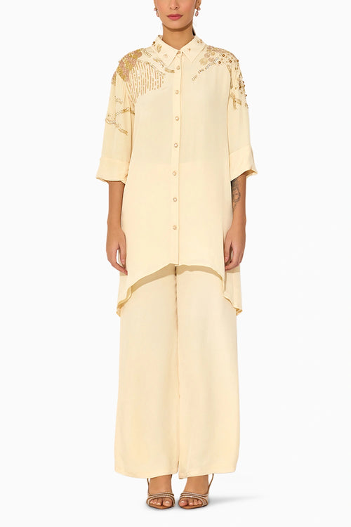 Ivory Viscose Co-ord Set