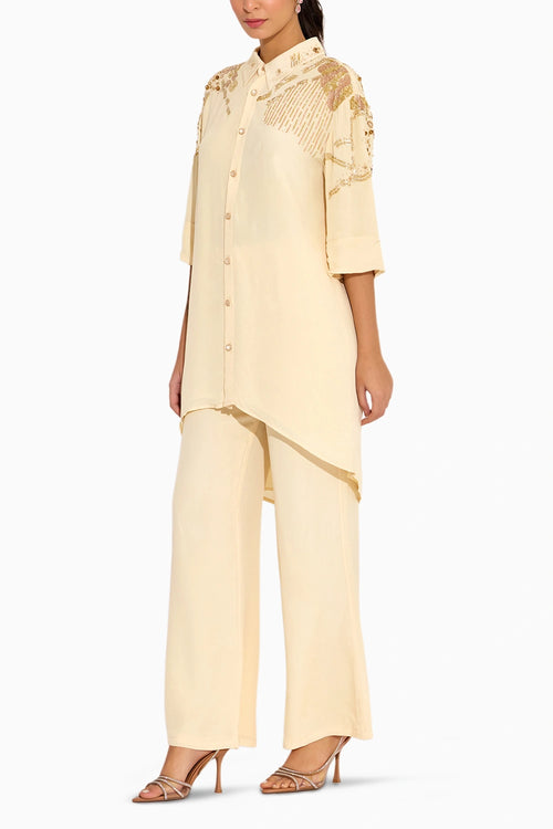 Ivory Viscose Co-ord Set