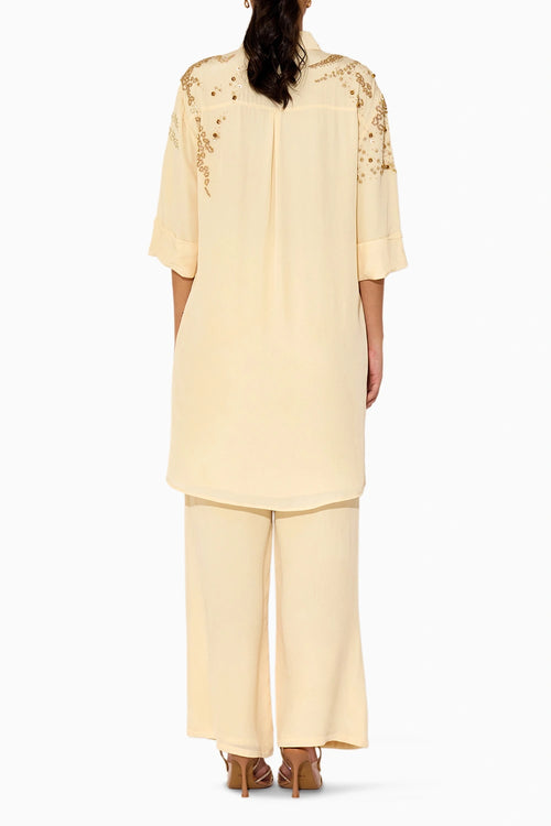 Ivory Viscose Co-ord Set