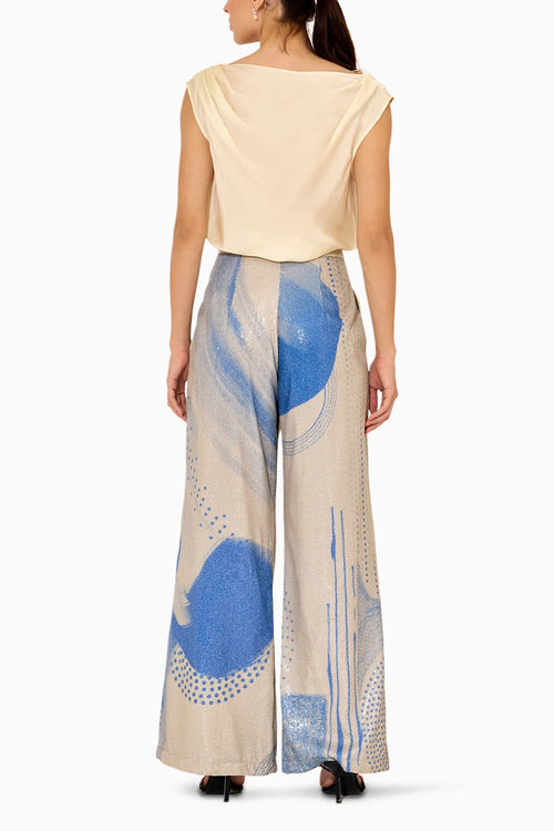 Beige Sain Co-ord Set