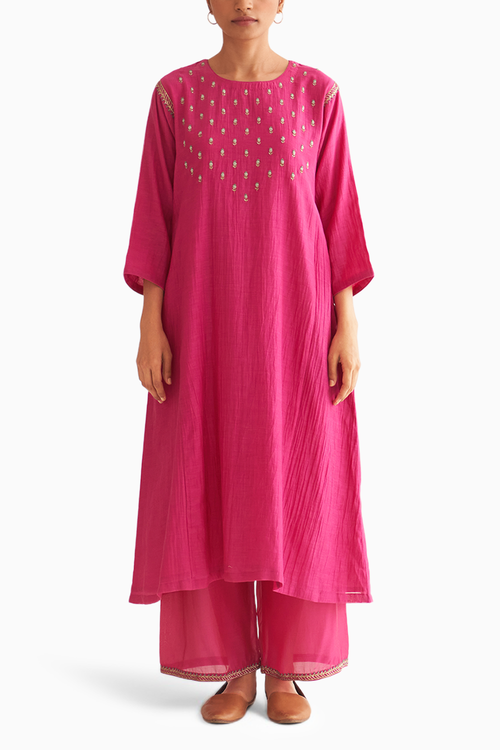 Osha Bright Pink Chak Bagla Set