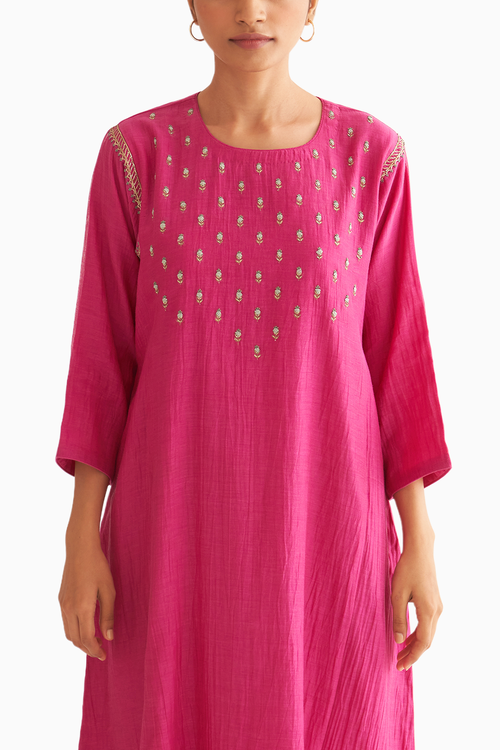 Osha Bright Pink Chak Bagla Set