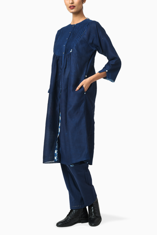 Royal Indigo Tunic with Trouser Set