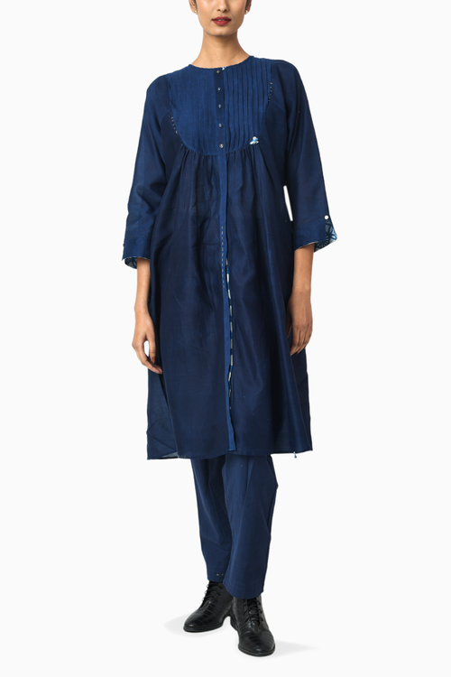 Royal Indigo Tunic with Trouser Set