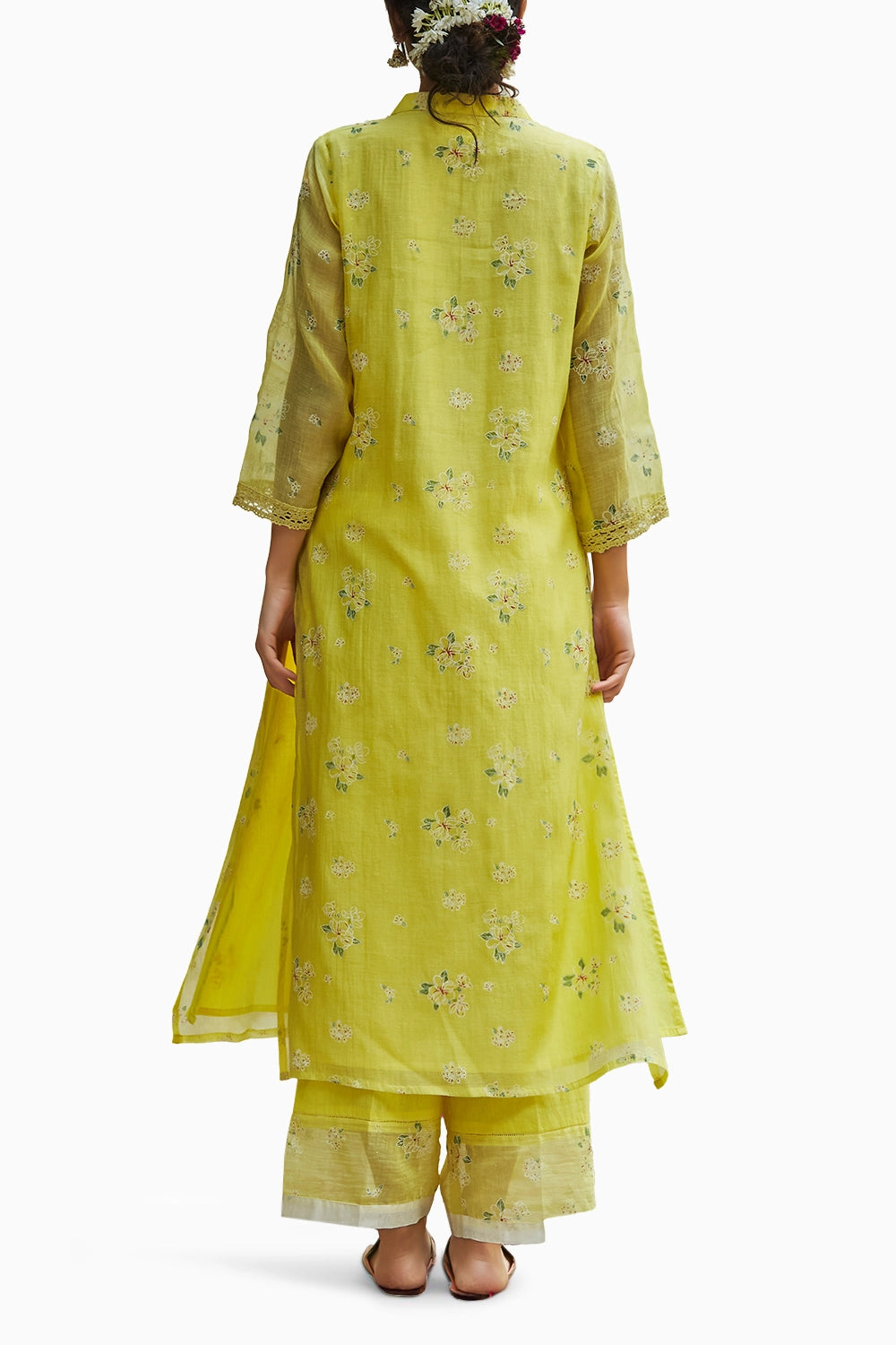 Sunshine yellow Kurta Set with embellishment