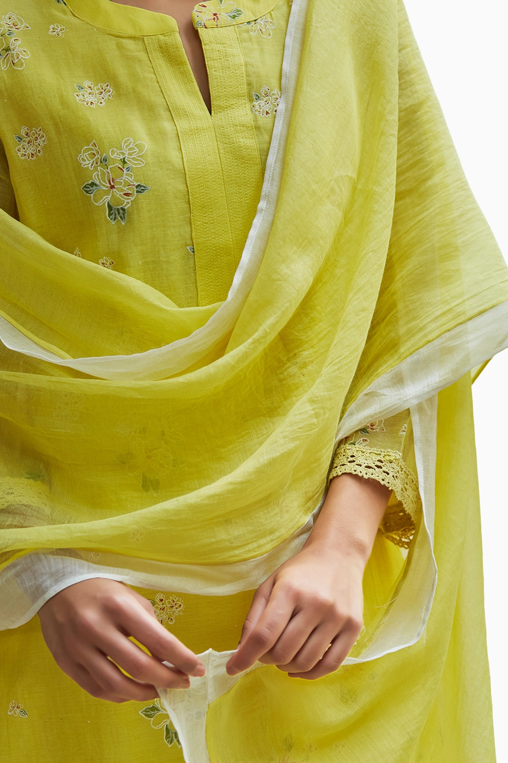 Sunshine yellow Kurta Set with embellishment