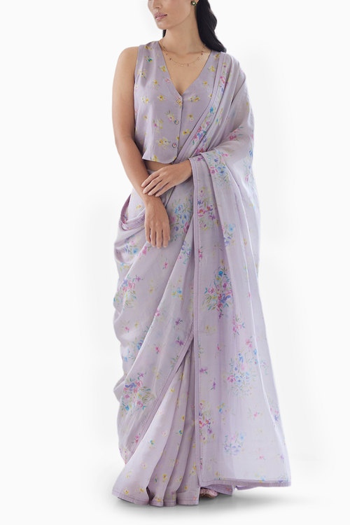 Picnic Daydream Mauve Saree
