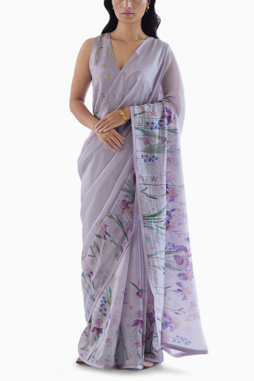 Cherished Times Mauve Saree