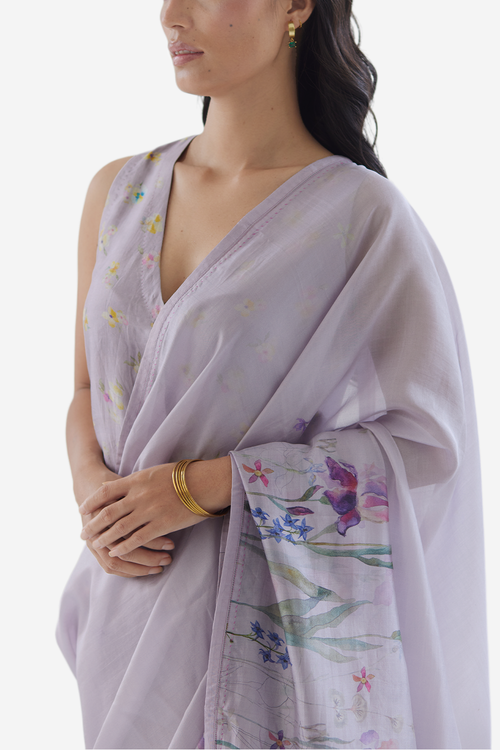 Cherished Times Mauve Saree