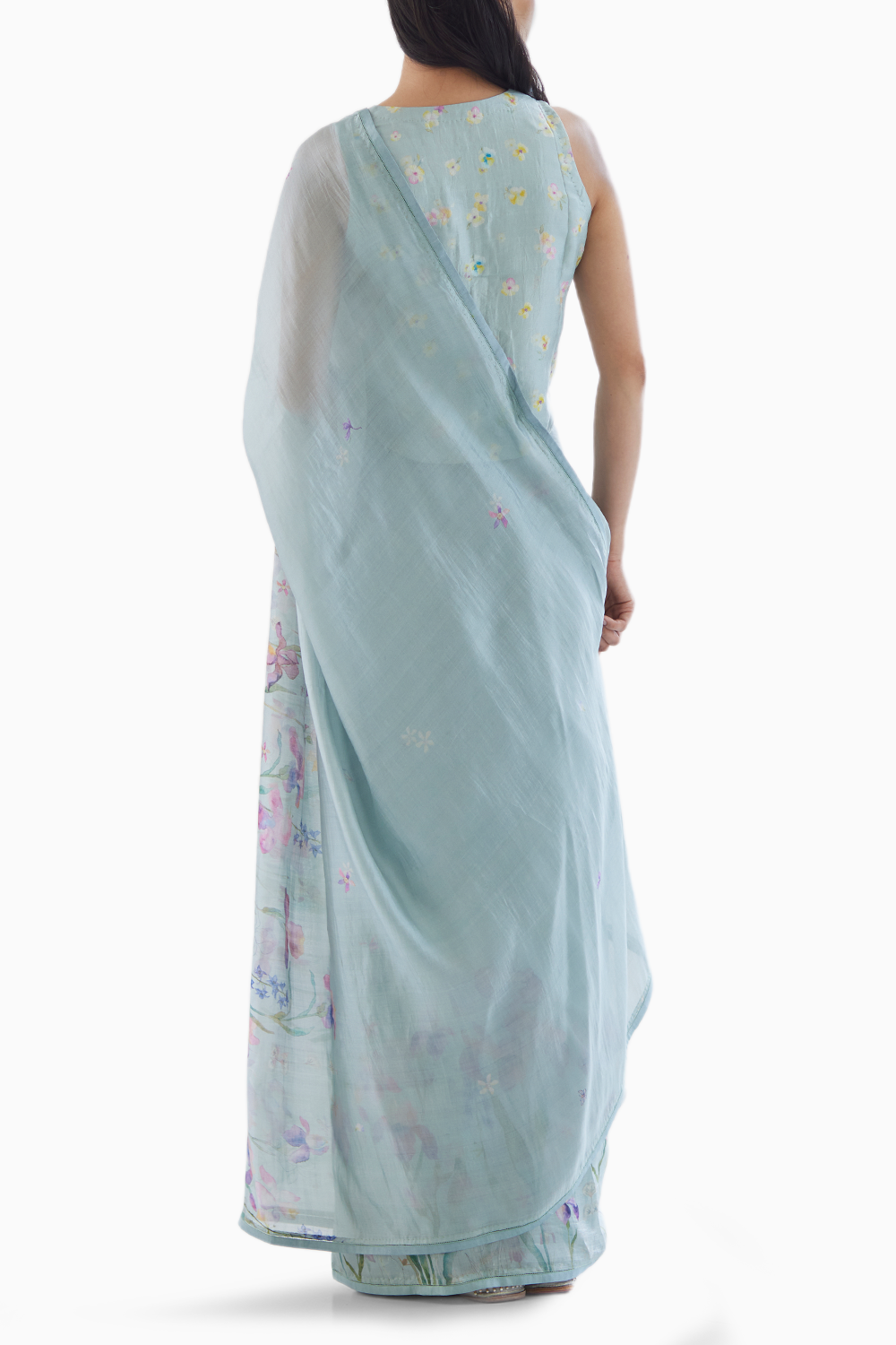 Cherished Times Seafoam Saree