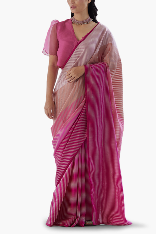 Silken Memoirs Striped Saree