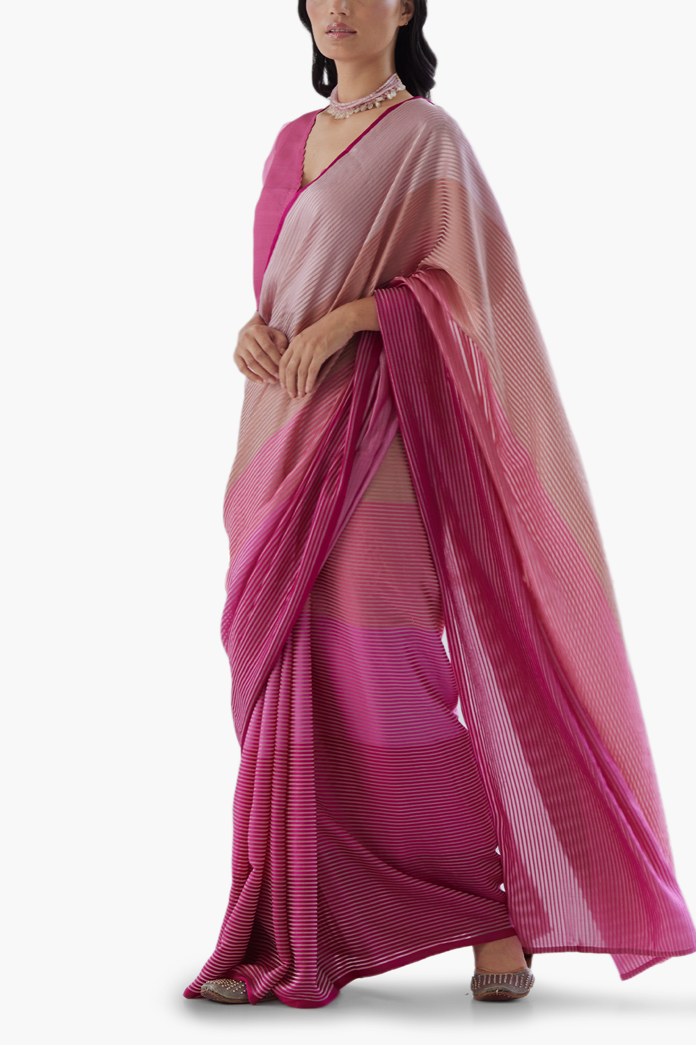 Silken Memoirs Striped Saree