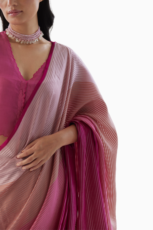 Silken Memoirs Striped Saree
