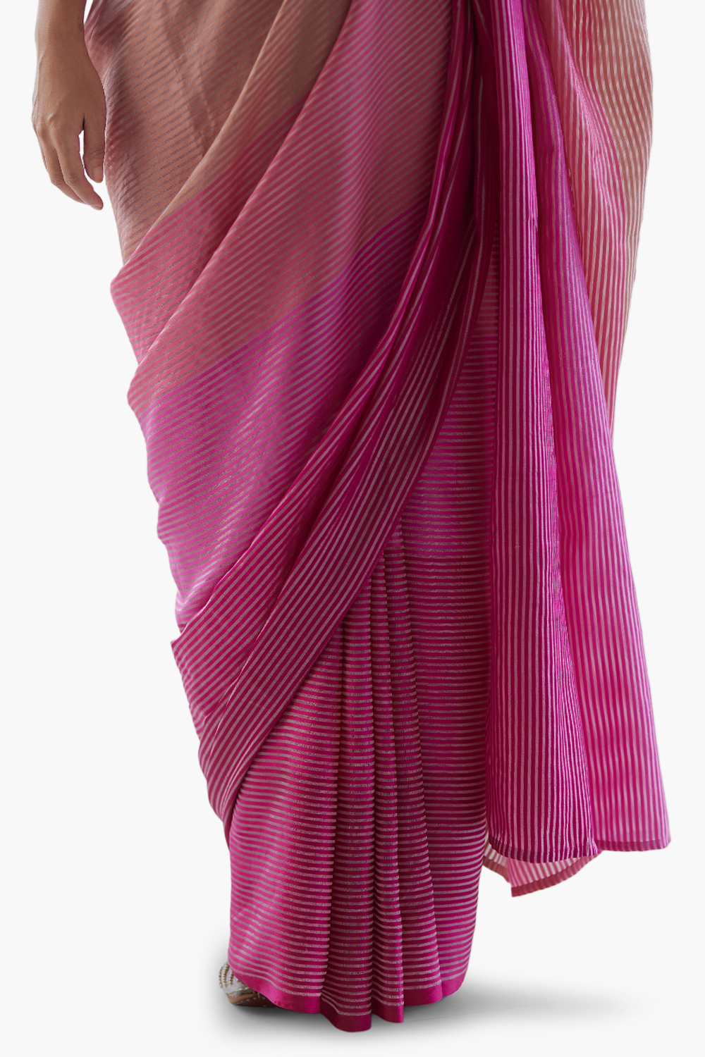 Silken Memoirs Striped Saree