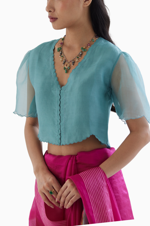 Fleeting Moments Blue Blouse