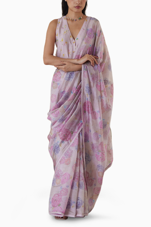Soft Caress Pink Saree