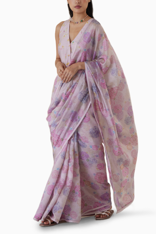Soft Caress Pink Saree