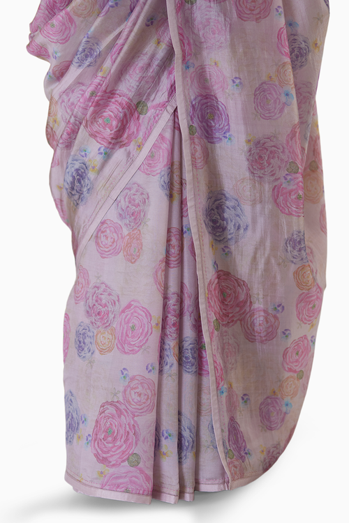 Soft Caress Pink Saree