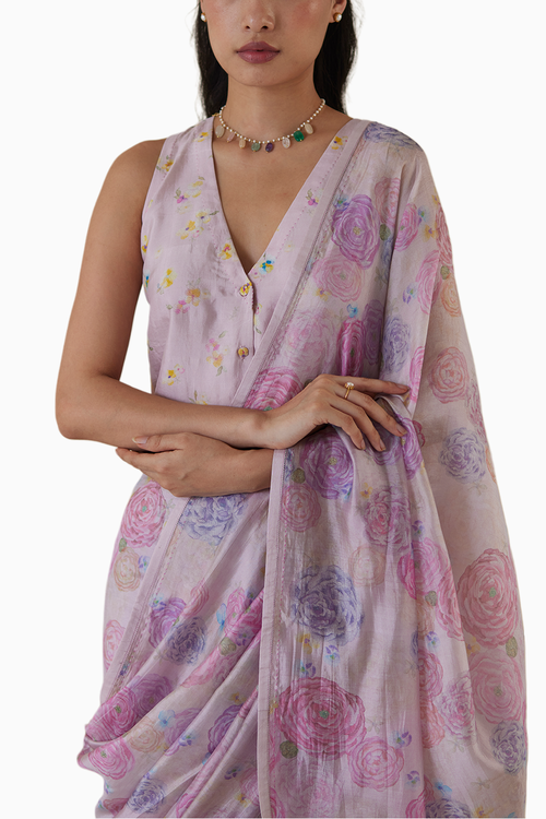 Soft Caress Pink Saree