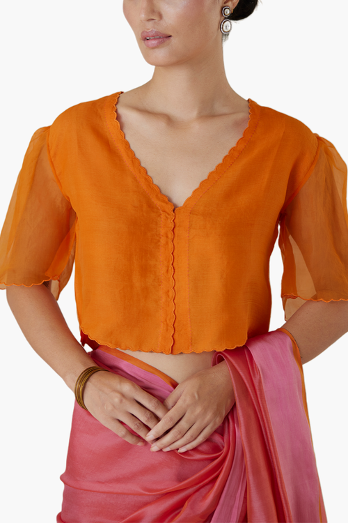 Fleeting Moments Orange Blouse