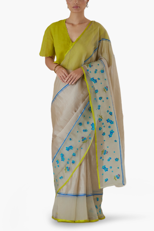 Lasting Vignettes Jamdani Saree