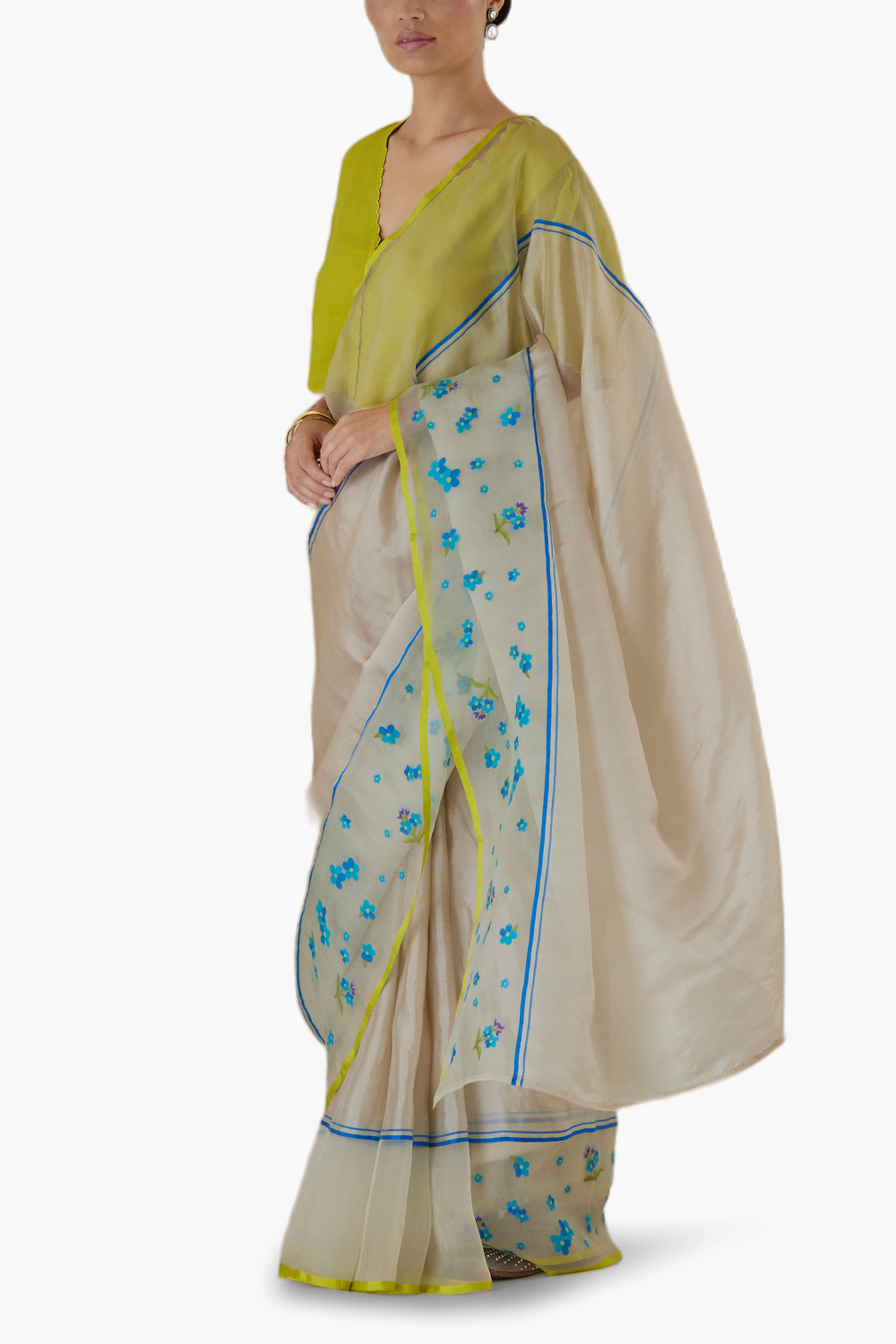 Lasting Vignettes Jamdani Saree