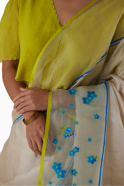 Lasting Vignettes Jamdani Saree