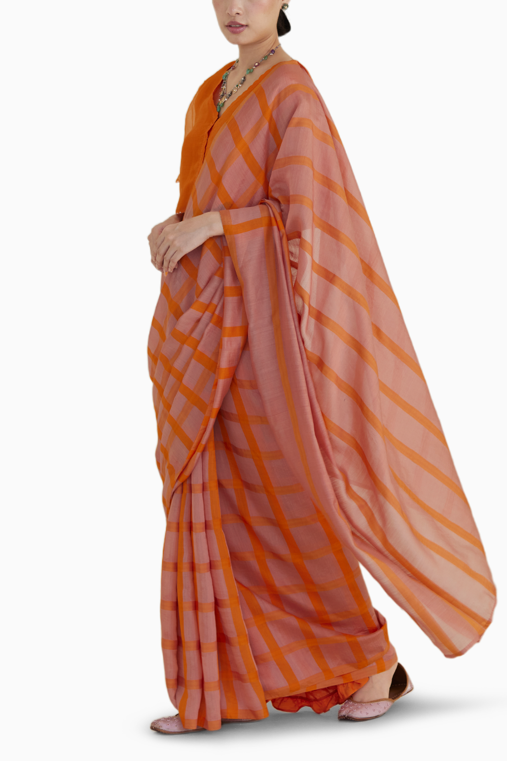 Hopscotch Checks Saree