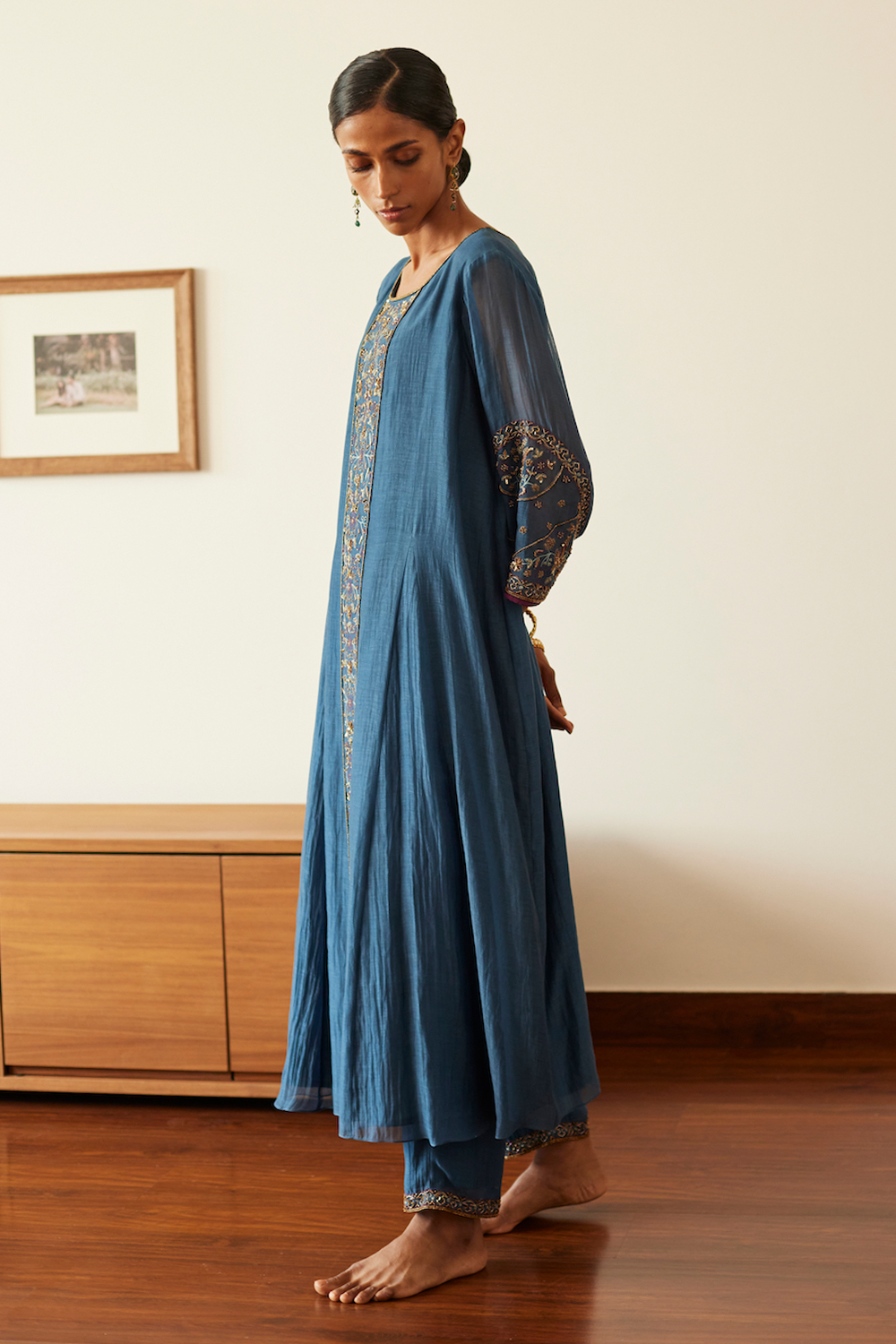 Blue Adree Kurta Set