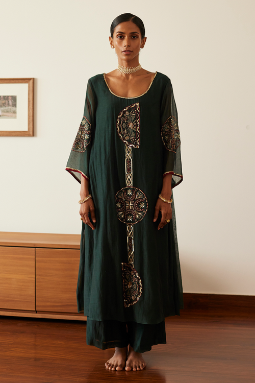 Green Shashi Kurta Set