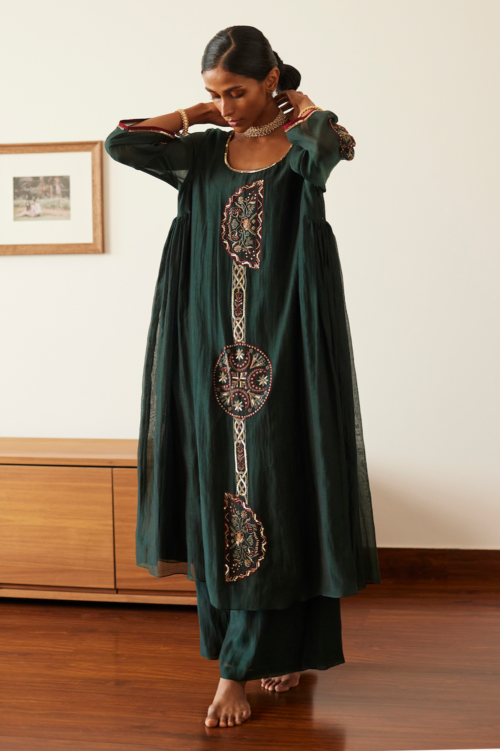 Green Shashi Kurta Set