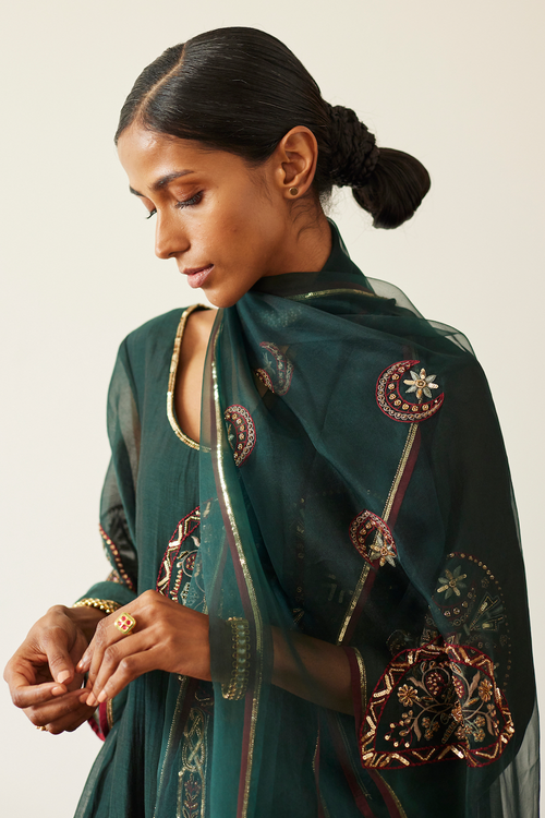 Green Shashi Stole