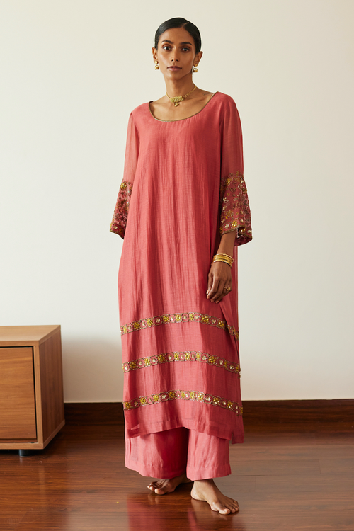Pink Rekha Kurta Set