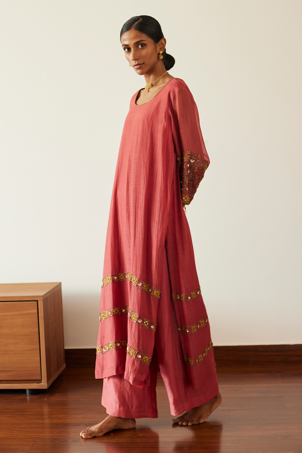 Pink Rekha Kurta Set