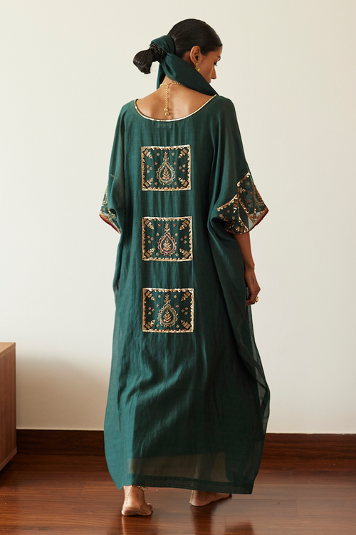 Green Akaari Kaftaan