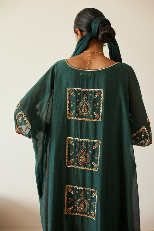 Green Akaari Kaftaan